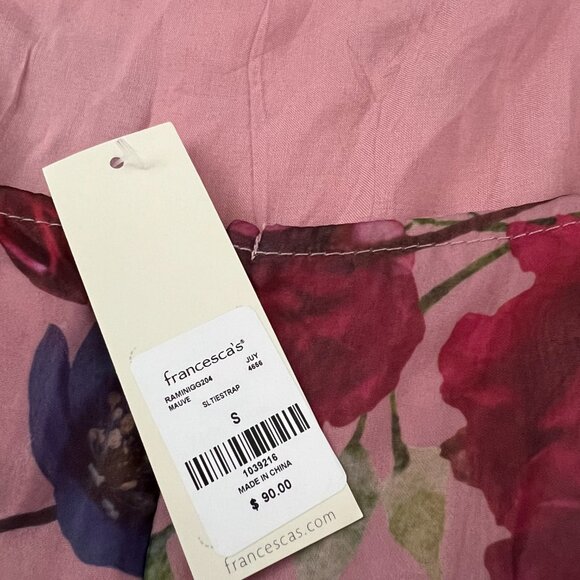 NWT Francesca’s Audrey Parks Floral Mini Dress S With Bow Tie Straps - Picture 8 of 10